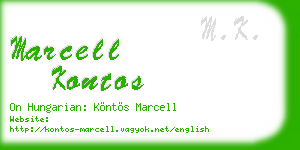 marcell kontos business card